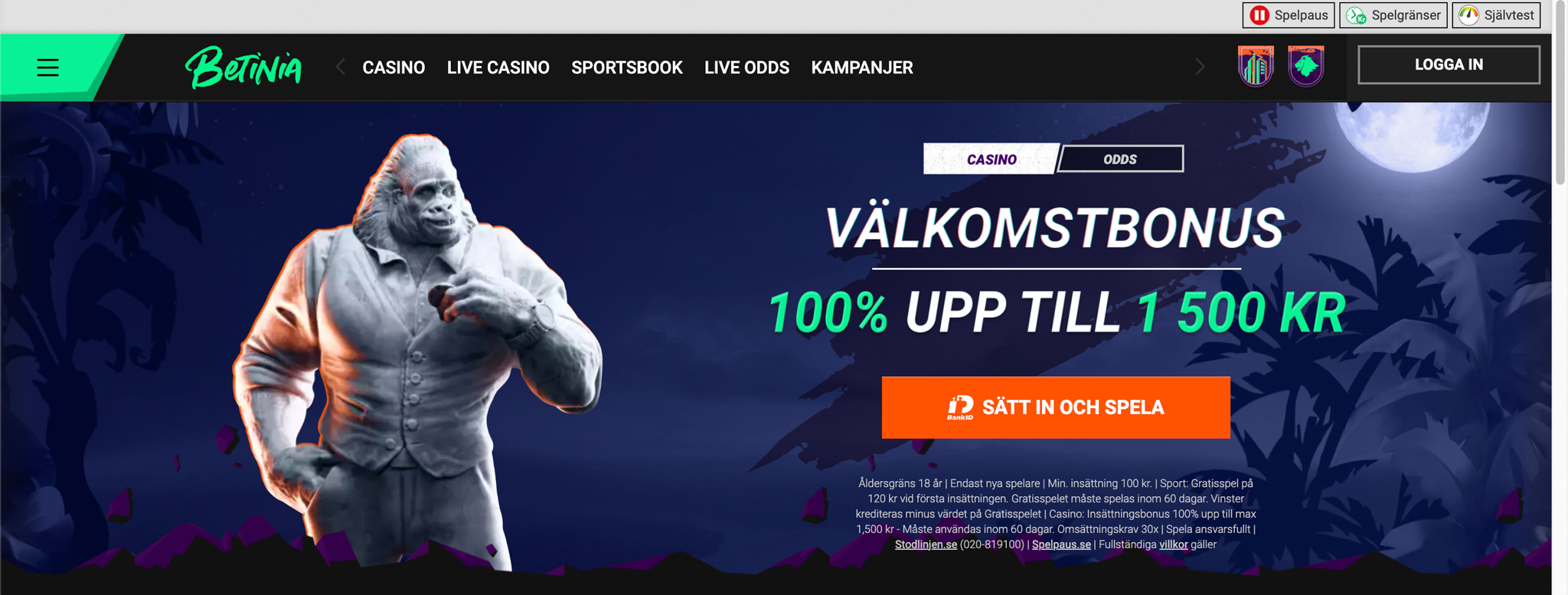 Betinia Casino recension - Sveriges Bästa Casino - 07