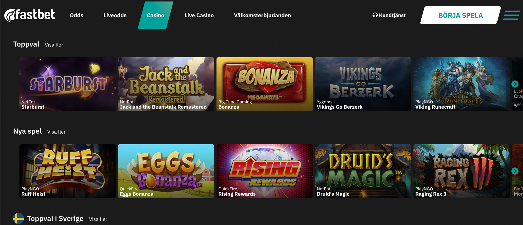 Fastbet Casino recension - Sveriges Bästa Casino - 07