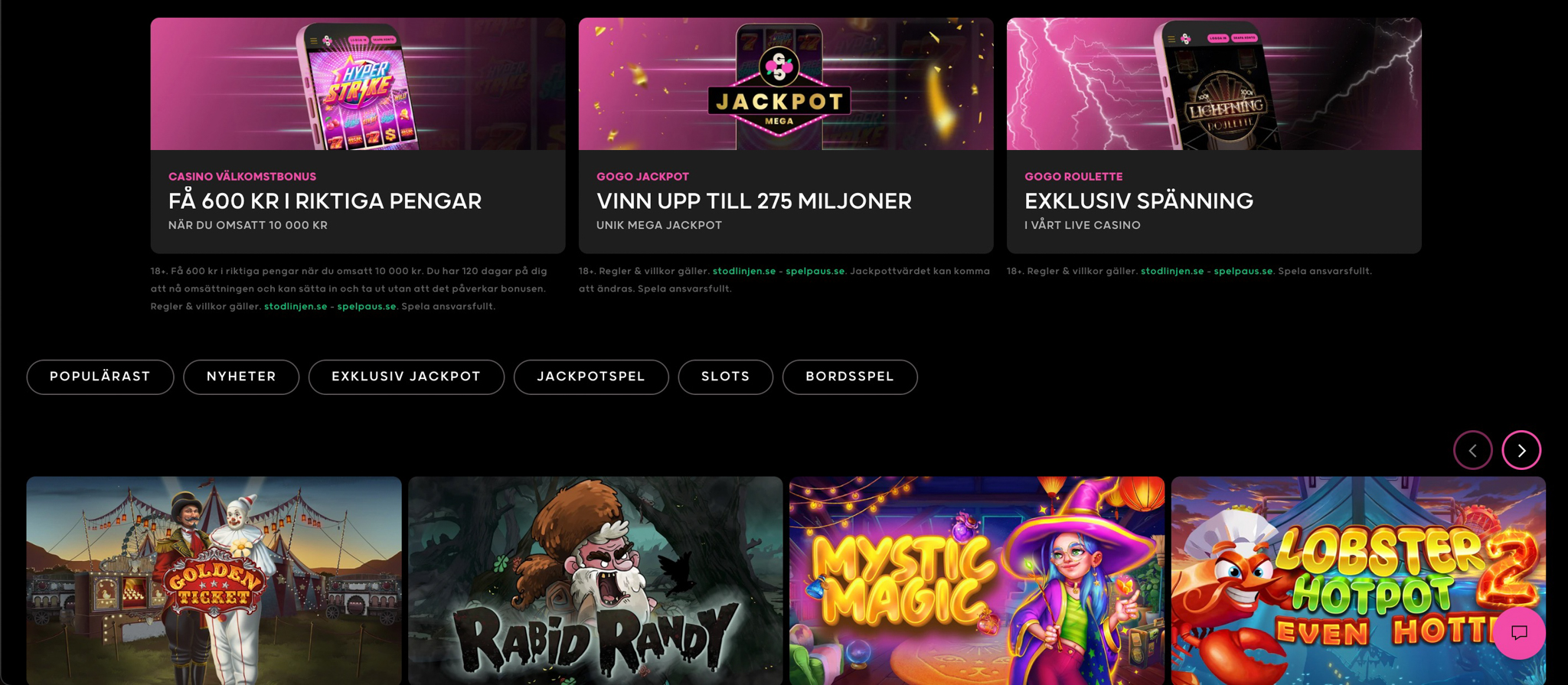 GoGo casino recension - Sveriges Bästa Casino - 02