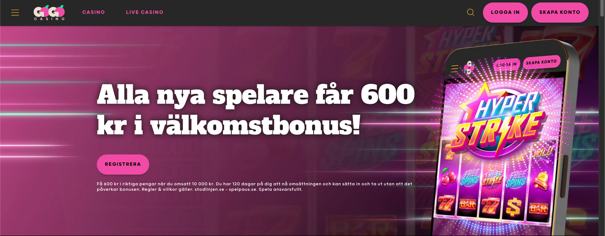 GoGo casino recension - Sveriges Bästa Casino - 10