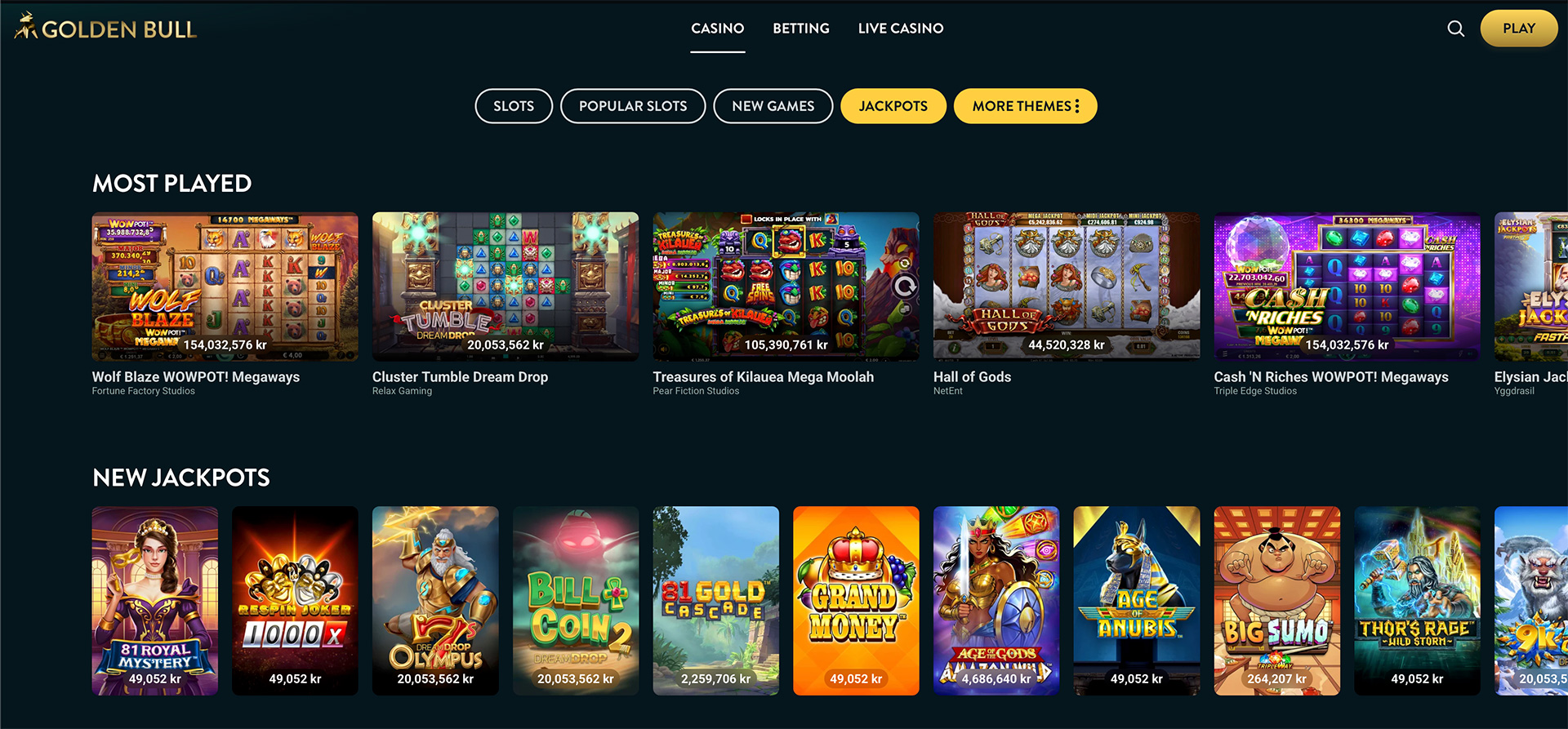 Golden Bull Casino recension - Sveriges Bästa Casino - 01