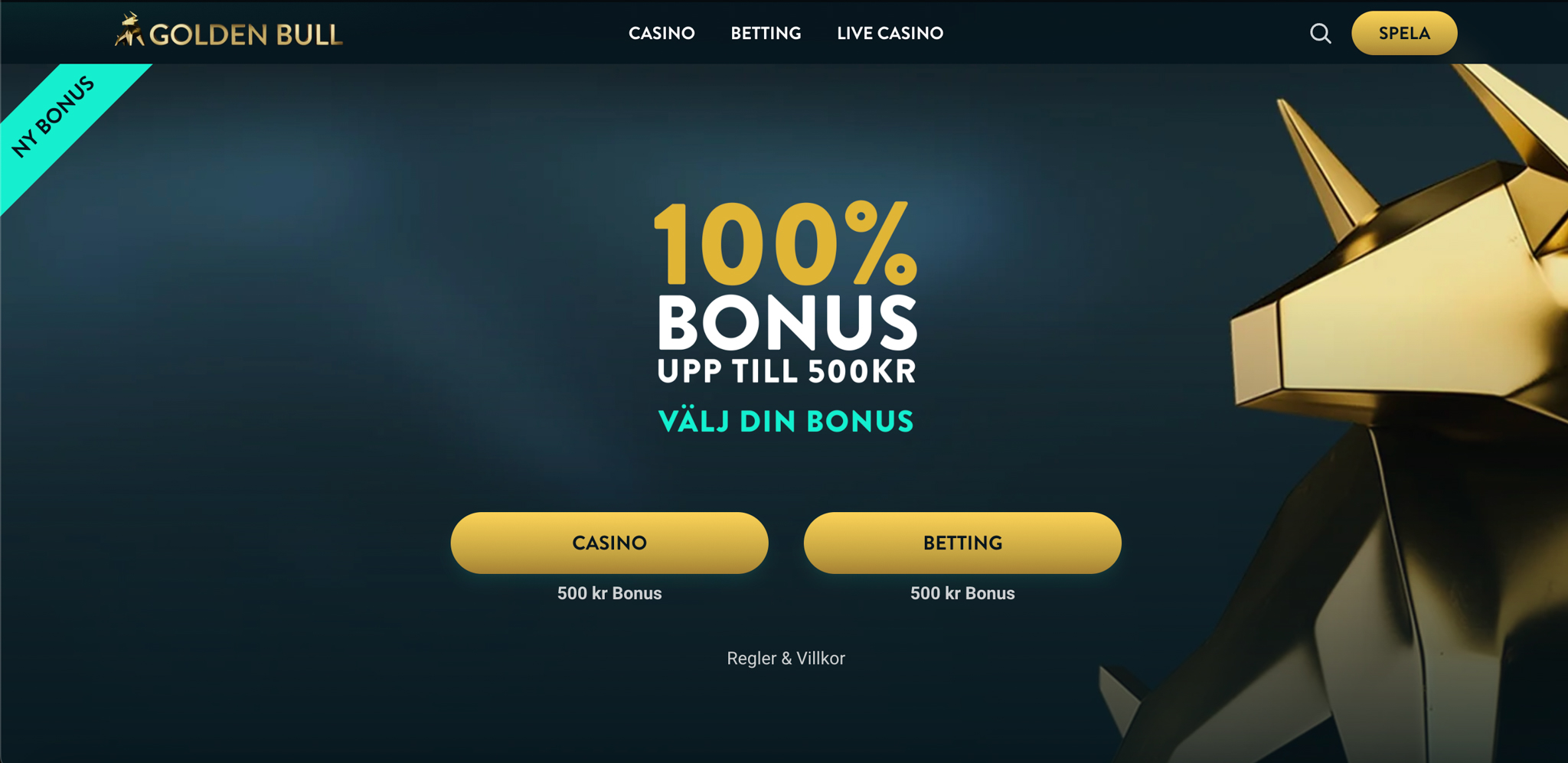 Golden Bull Casino recension - Sveriges Bästa Casino - 01