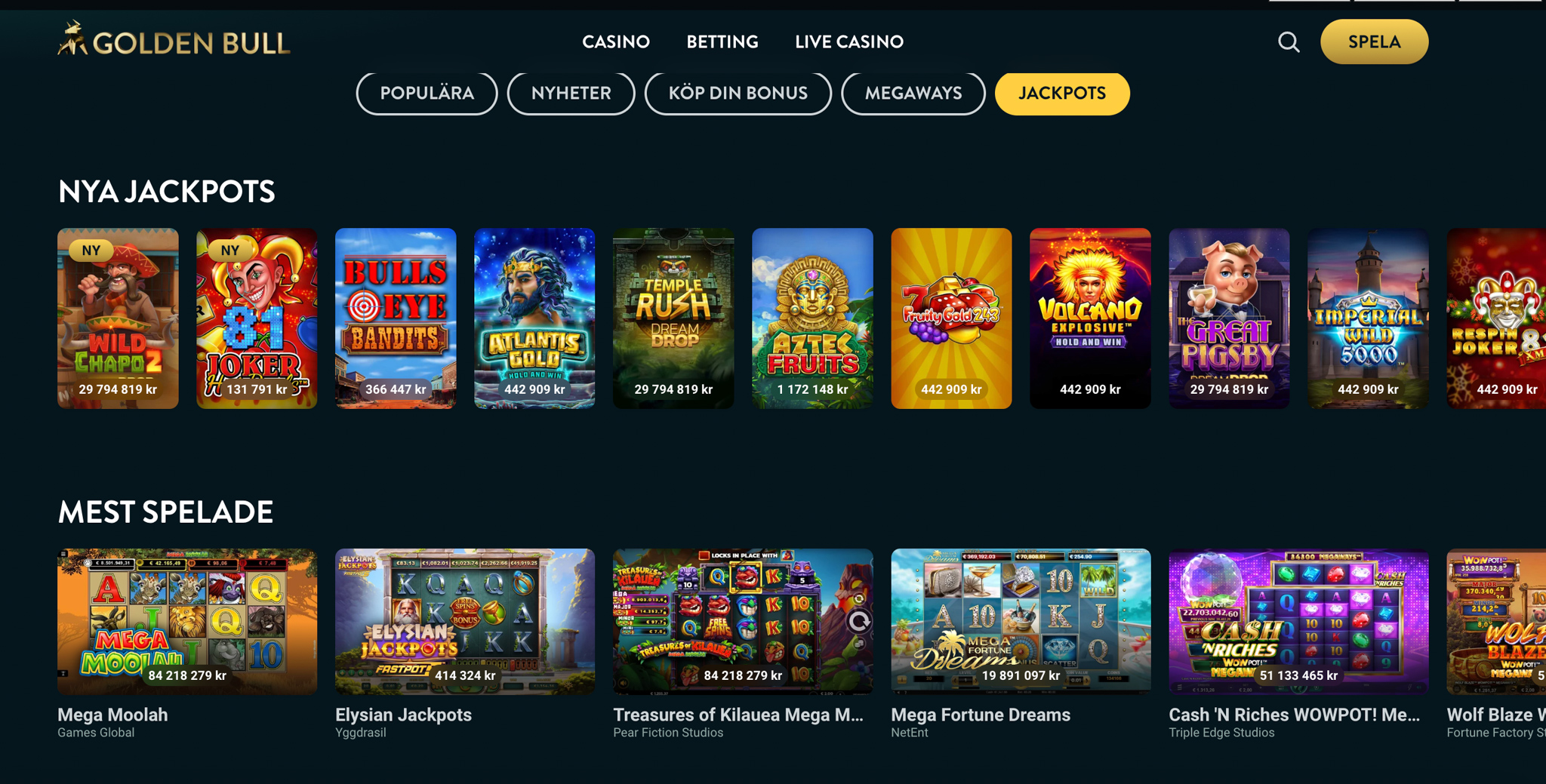 Golden Bull Casino recension - Sveriges Bästa Casino - 08