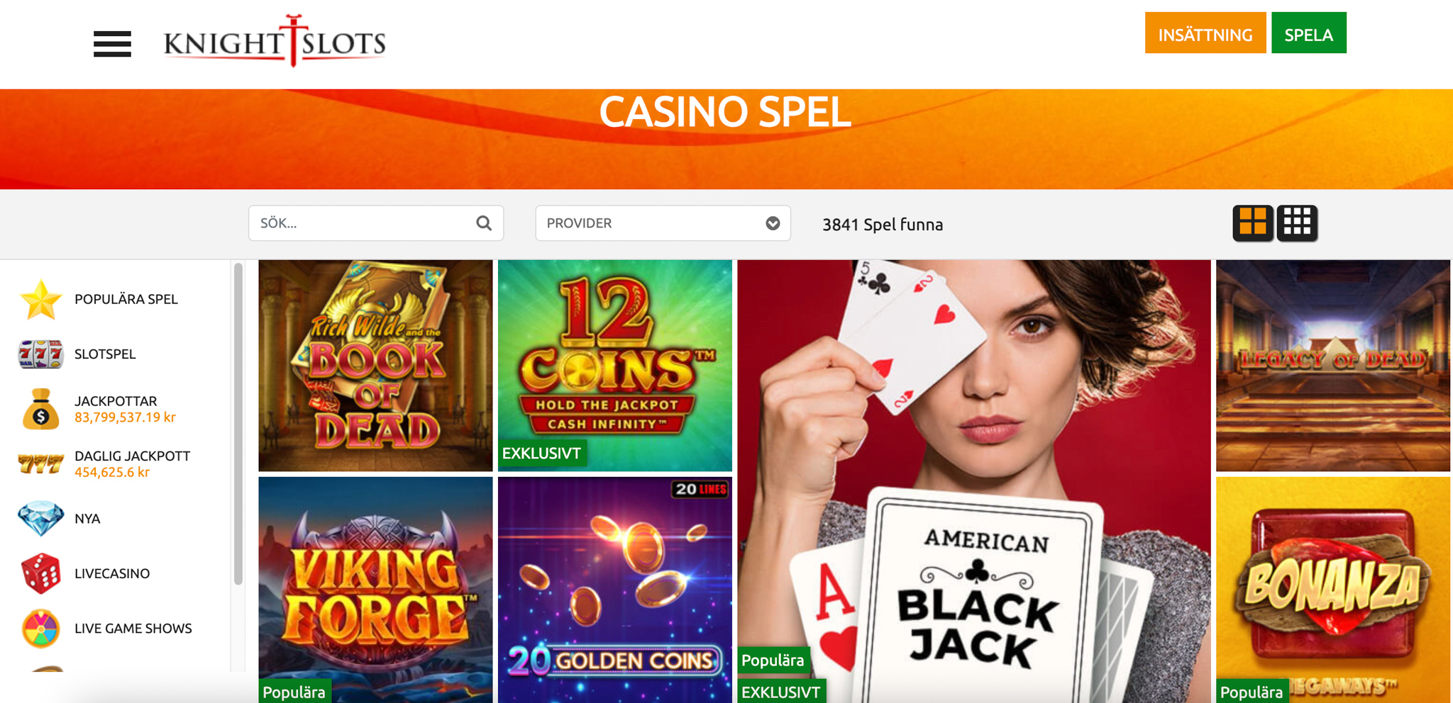 KnightSlots casino recension - Sveriges Bästa Casino - 03