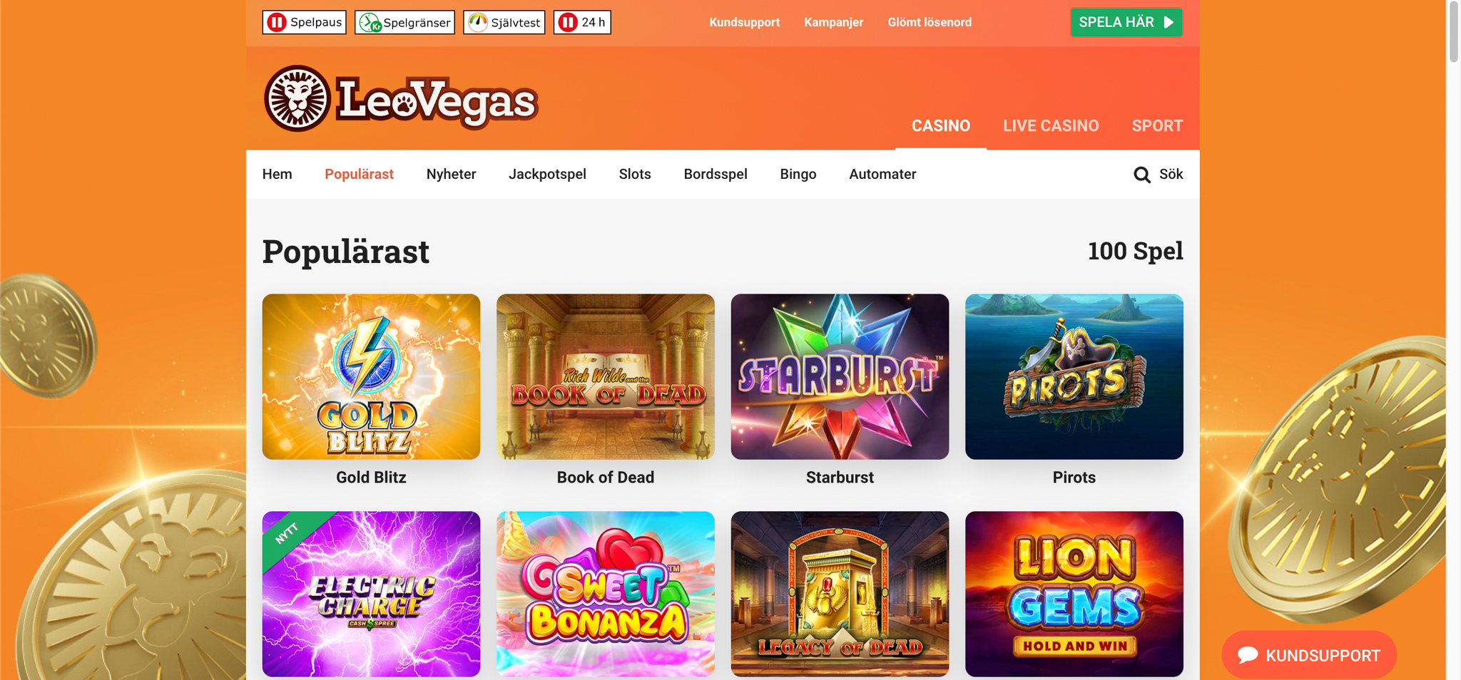 Leovegas Casino recension - Sveriges Bästa Casino - 05