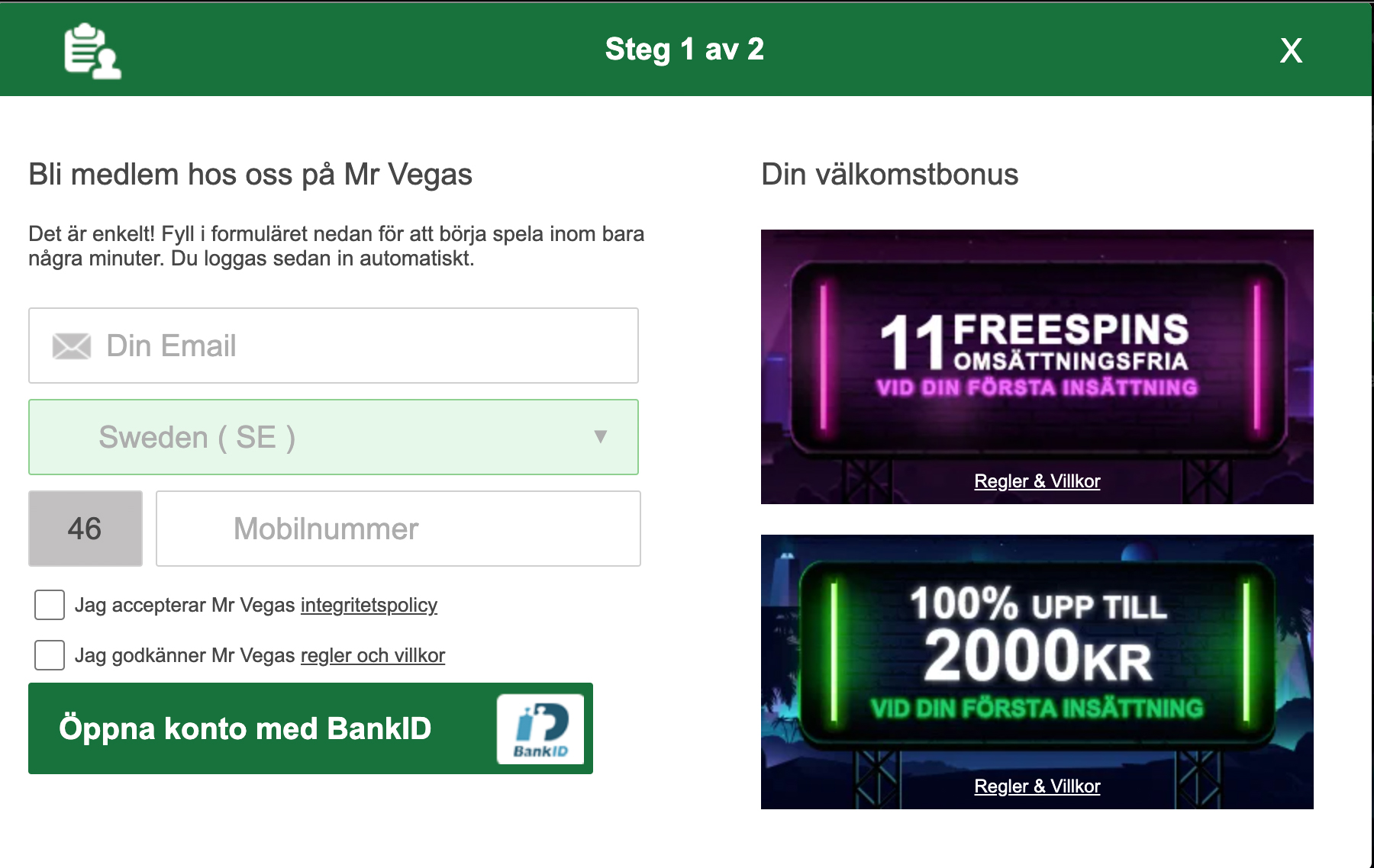 Mr Vegas Casino recension - Sveriges Bästa Casino - 05