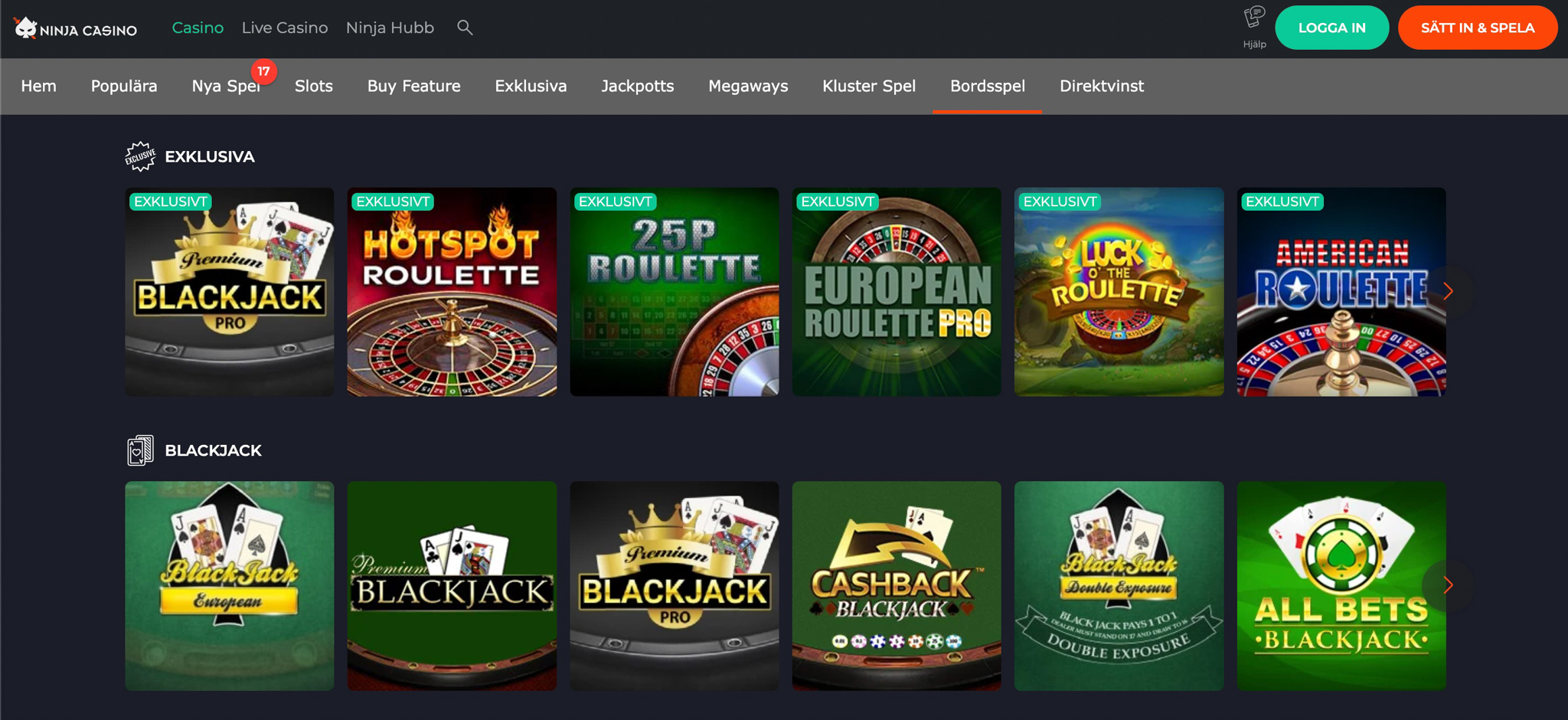 Ninja casino recension - Sveriges Bästa Casino - 07