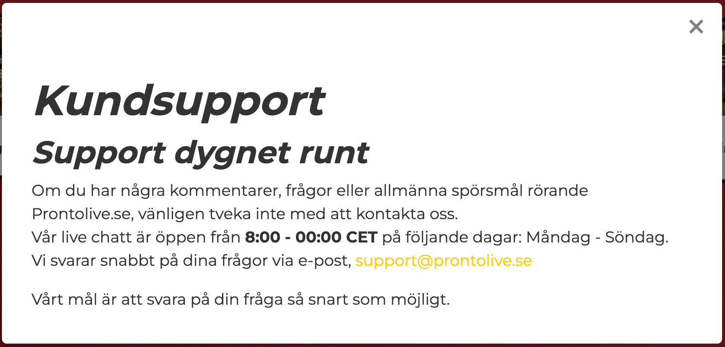 Pronto Live Casino recension - Sveriges Bästa Casino - 05
