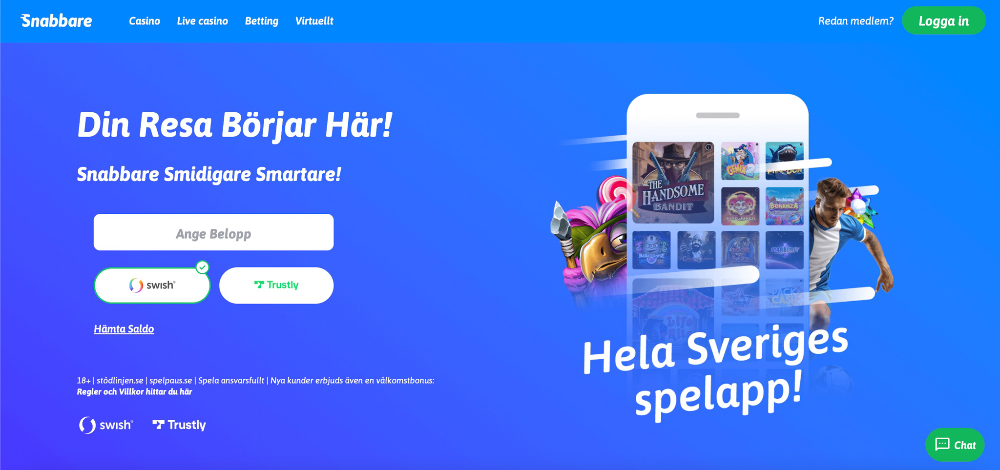 Snabbare Casino recension - Sveriges Bästa Casino - 01