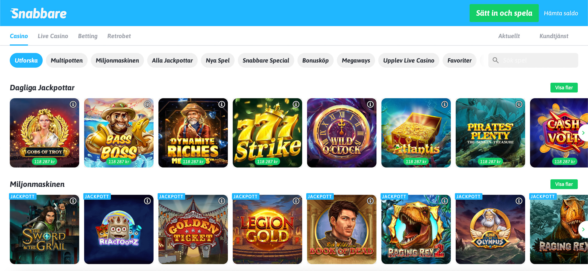 Snabbare Casino recension - Sveriges Bästa Casino - 05