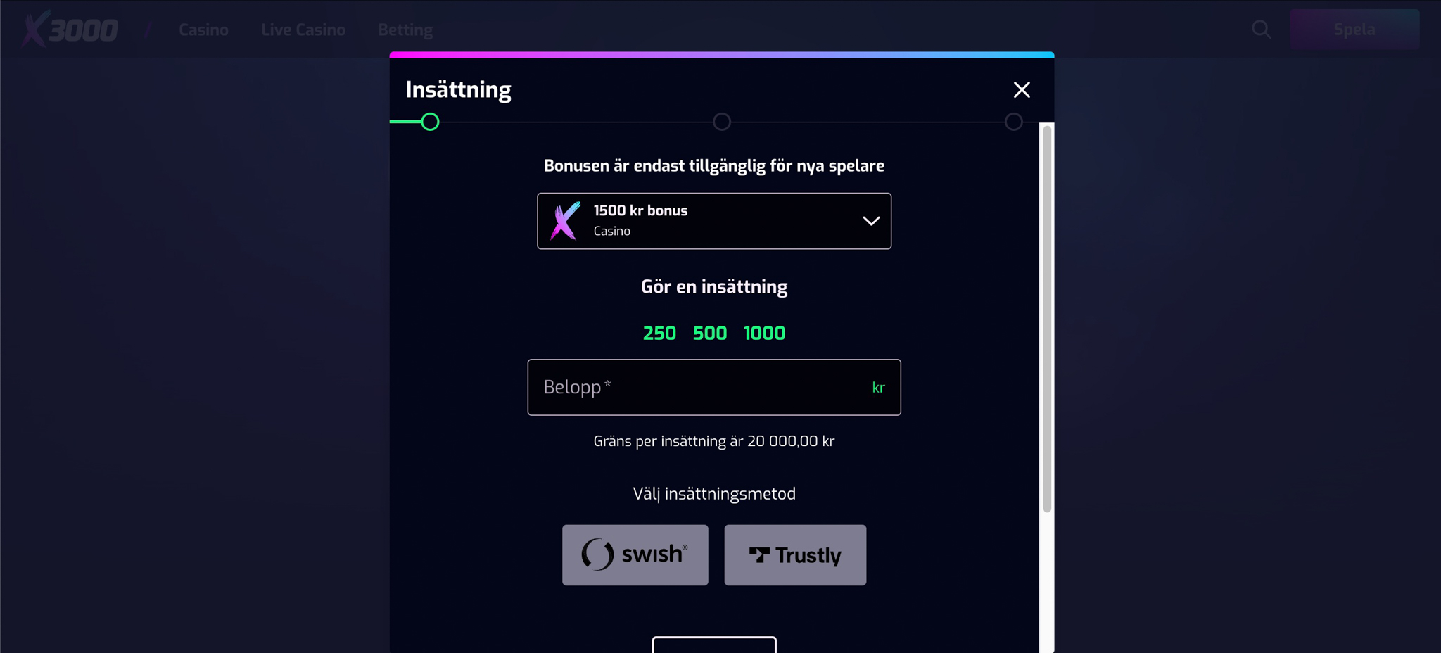 X3000 casino recension - Sveriges Bästa Casino - 05