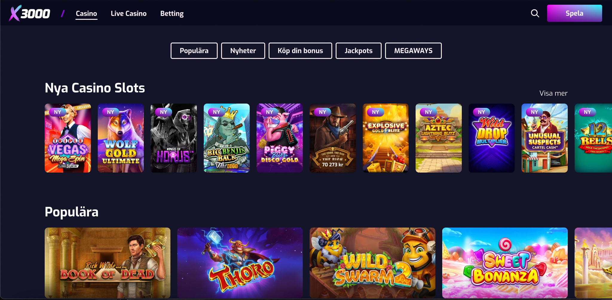 X3000 casino recension - Sveriges Bästa Casino - 07