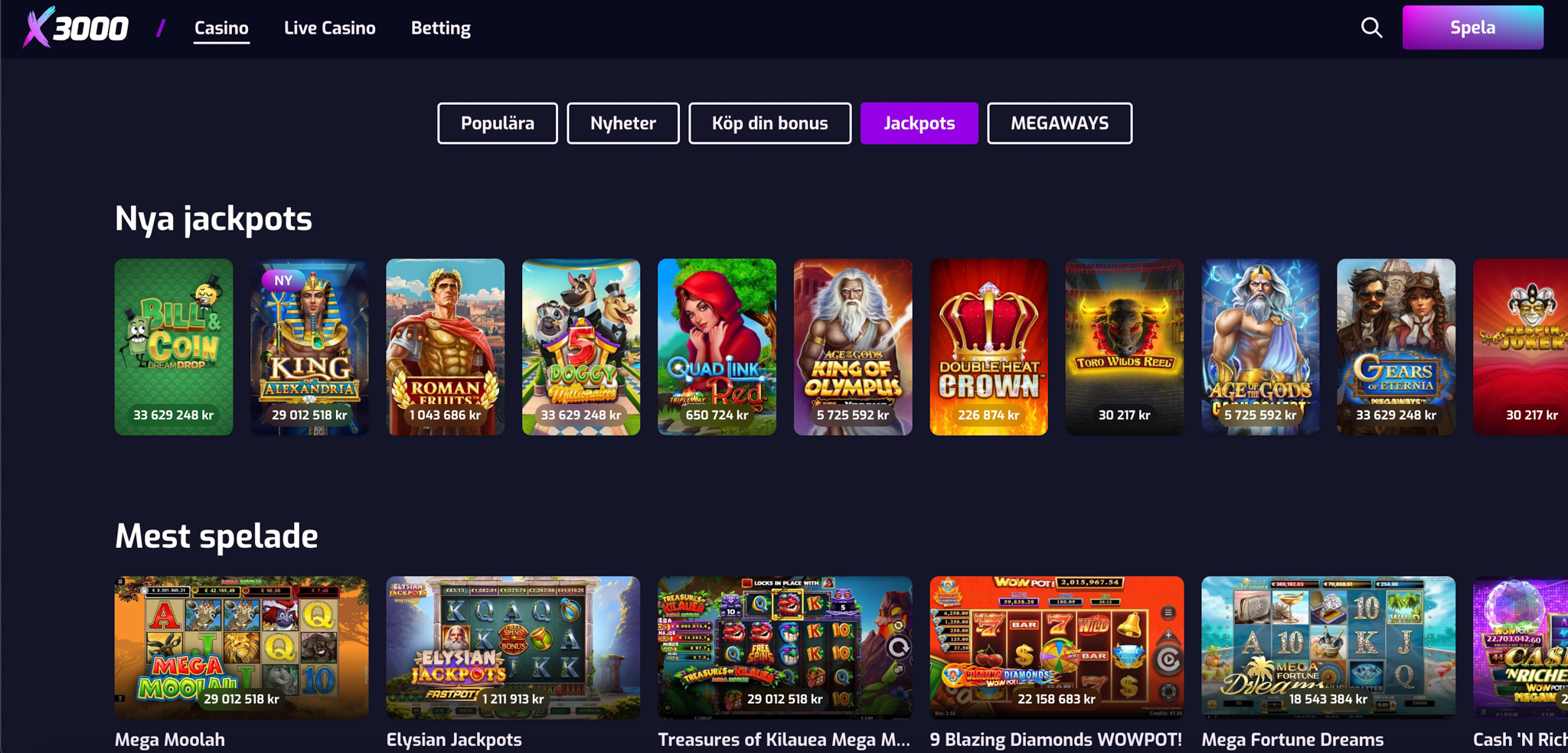 X3000 casino recension - Sveriges Bästa Casino - 08