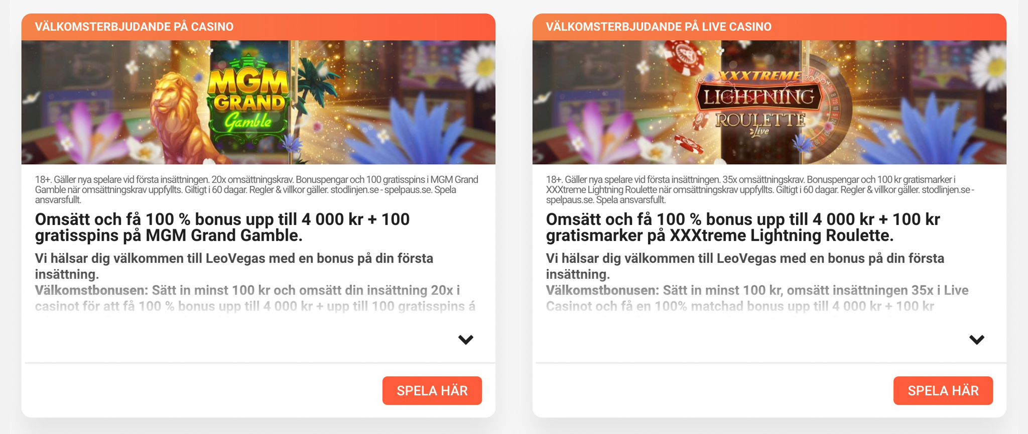 LeoVegas Betting recension - Sveriges Bästa Casino - 05