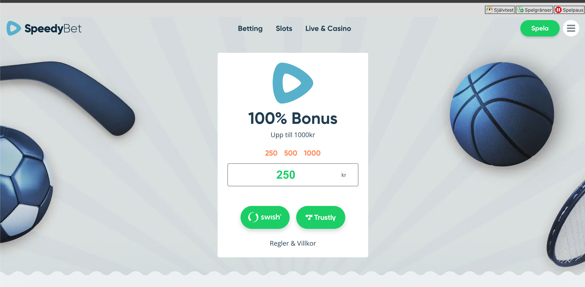 Speedybet Betting recension - Sveriges Bästa Casino - 02