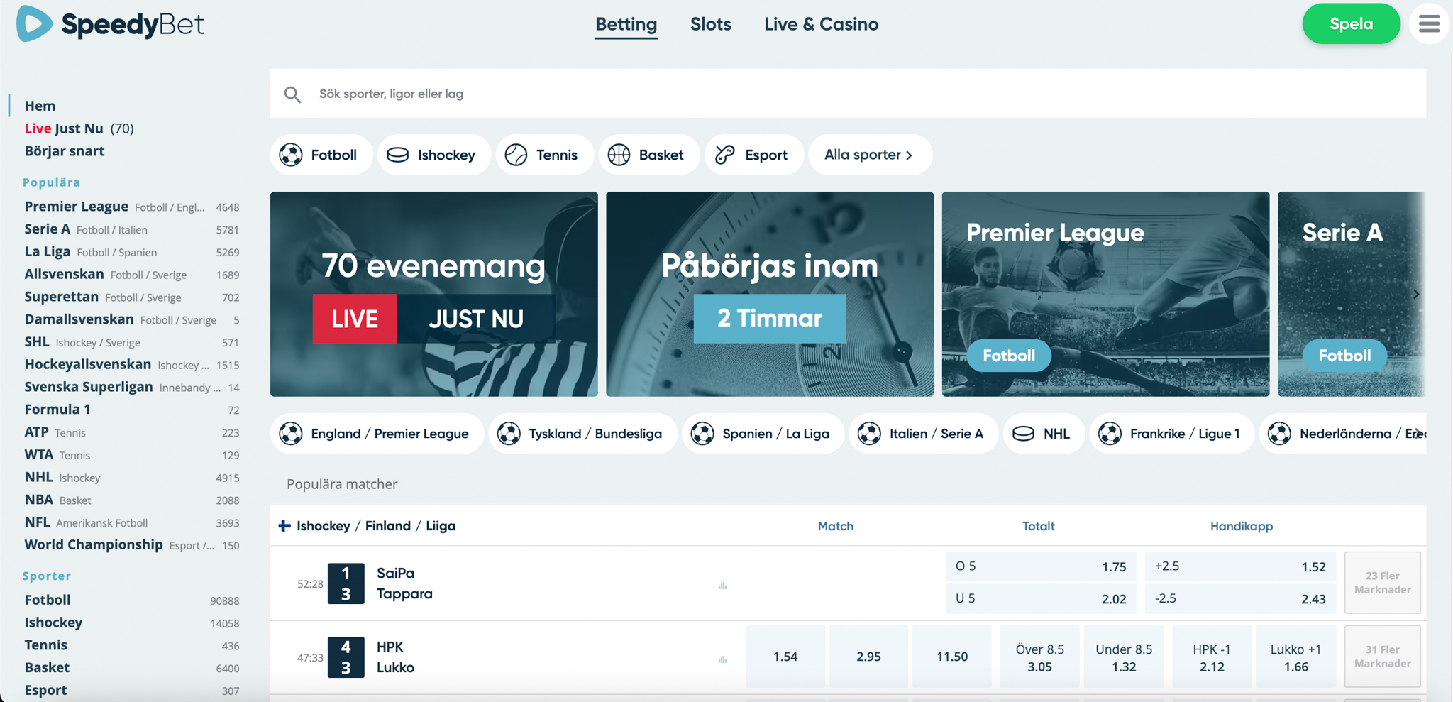 Speedybet Betting recension - Sveriges Bästa Casino - 06
