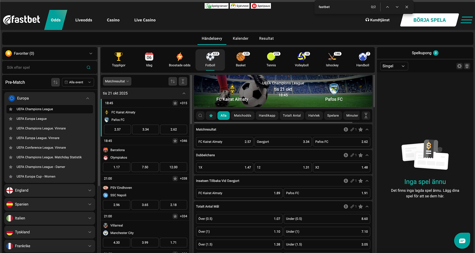 Fastbet Casino recension - Sveriges Bästa Casino - 20251020